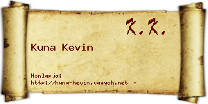Kuna Kevin névjegykártya